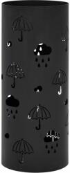  Suport pentru umbrele, model umbreluțe, oțel, negru (246804)