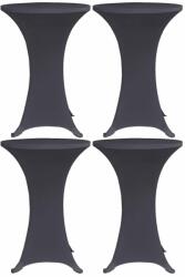  Husă de masă elastică, 4 buc. , antracit, 60 cm (279084)