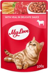My Love tasak macskáknak borjúhússal enyhe szószban 24x100 g