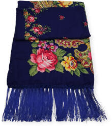 Magazin Traditional Esarfa Inflorata - Albastru Indigo