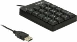 Delock 12481 USB Numerikus billentyűzet - Fekete (12481)