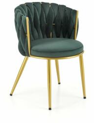Halmar K517 szék, sötétzöld / arany - mindigbutor - 49 900 Ft