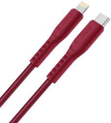 Uniq Cablu Date si Incarcare USB-C - Lightning UNIQ Flex, 18W, 1.2m, Rosu (UNIQ-FLEX(CTMFI)-RED)