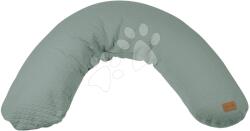 BÉABA Pernă de alăptare BIG Flopsy Beaba Fleur de Coton® Sage Green, 170 cm, pentru o poziție confortabilă (BE0508174)