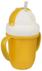  Canpol FlipTop szívószálas pohár 210 ml (9h+) - Matt sárga - baby-life