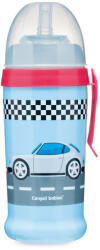 Canpol Sport itatópohár cseppmentes szívószállal 350 ml (12h+) - Autók - Kék-piros - baby-life