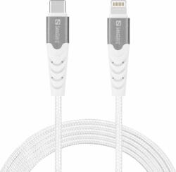 Sandberg USB-C apa - USB-C/Lightning apa 3.1 Adat és töltő kábel - Fehér (2m) (136-48)