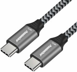 PremiumCord KU31CT2 USB-C apa 3.2 Adat és töltő kábel - Szürke (2m) (KU31CT2)