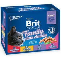  Brit Premium Cat Pocket családi tányér 1200g (12x100g)