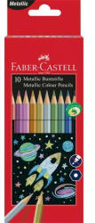 Faber-Castell Színes ceruza készlet, hatszögletű, FABER-CASTELL, 10 különböző metál szín (TFC201583) (TFC201583)