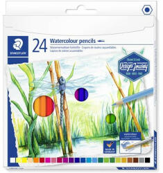 STAEDTLER Akvarell ceruza készlet, hatszögletű, STAEDTLER® "146 10C", 24 különböző szín (TS14610CC24) (TS14610CC24)