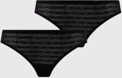 Emporio Armani Underwear tanga 2 db fekete, átlátszó - fekete M
