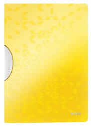 Leitz Gyorsfűző, klipes, PP, A4, LEITZ "Wow ColorClip", sárga (E41850016) (E41850016)