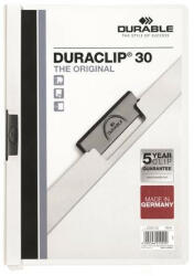 DURABLE Gyorsfűző, klipes, A4, DURABLE "DURACLIP® 30", fehér (DB220002) (DB220002)
