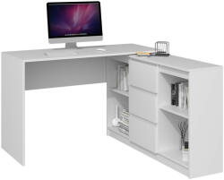 GreenSite Drohmo Plus 2D3S, masă birou cu dulap, alb