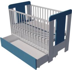  Claudia Duo baba kiságy 120×60 cm - Fehér/kék