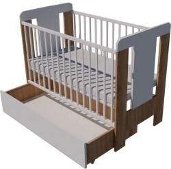  Claudia Duo baba kiságy 120×60 cm - Fehér/világos sonoma