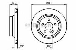 Bosch Disc frana MERCEDES E-CLASS T-Model (S211) (2003 - 2009) BOSCH 0 986 479 042