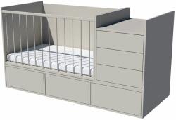  Gina Uno 4in1 baba kombi kiságy 120×70 cm - Szürke