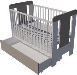  Claudia Duo baba kiságy 120×60 cm - Fehér/szürke