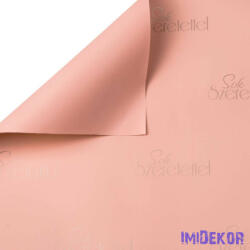  Sok szeretettel feliratos fólia tekercs 58cm x 10m - Púder rózsaszín/Arany