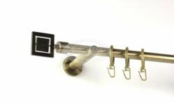  Chicago óarany színű 1 rudas fém függönykarnis szett modern tartókkal - 320 cm