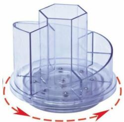 KEJEA Suport accesorii birou, 7 compartimente, rotativ, transparent, KEJEA (KJ-K-087-TR)