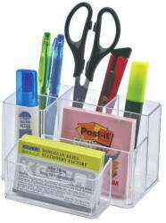 KEJEA Suport accesorii birou, 6 compartimente, 105x85 mm, transparent, KEJEA (KJ-K-097-TR)