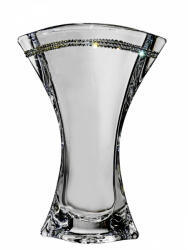 Black Crystal - Ajka Pearl * Kristály Váza X 24, 5 cm (Orb17850)
