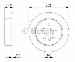 Bosch Disc frana TOYOTA RAV 4 II (CLA2, XA2, ZCA2, ACA2) (2000 - 2005) BOSCH 0 986 479 338