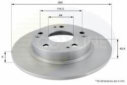 COMLINE Disc frana HONDA CIVIC VIII Limuzina (FD, FA) (2005 - 2012) COMLINE ADC0555