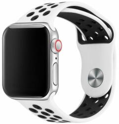 mobilePlaza Apple Watch 38/40/41mm szilikon sport szíj M/L (fehér)