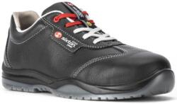 Sixton Peak DANCE S3 ESD Fekete bőr munkavédelmi félcipő 35-48-ig (91195)