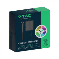 V-TAC Szolár napelemes RGB LED szalag szett IP67 RGB - 23046 - b-led