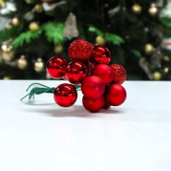Mini karácsonyfadísz pick piros 1csokor (CCR70-1446)
