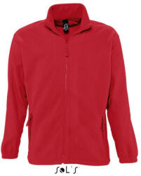SOL'S Uniszex NORTH cipzáras polár pulóver, SOL'S SO55000, Red-XL (so55000re-xl)