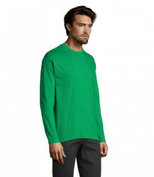 SOL'S Férfi MONARCH hosszú ujjú pamut póló, SOL'S SO11420, Kelly Green-3XL (so11420kl-3xl)