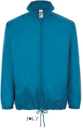 SOL'S Uniszex széldzseki, gallérba rejtett kapucnival, SOL'S SO01618, Aqua-M (so01618aq-m)