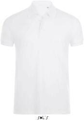 SOL'S Férfi PHOENIX galléros sztreccs póló, SOL'S SO01708, White-M (so01708wh-m)