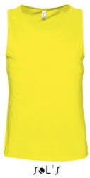 SOL'S Férfi JUSTIN ujjatlan pamut póló-trikó, SOL'S SO11465, Lemon-S (so11465le-s)