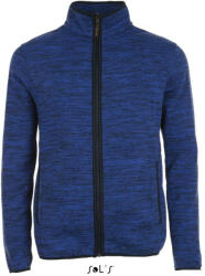SOL'S Uniszex TURBO cipzáras unisex vastag polár pulóver, SOL'S SO01652, Bugatti Blue/Navy Pro-XL (so01652bub-nvp-xl)