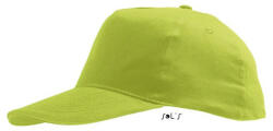 Sol'S Gyerek SUNNY KIDS tépőzáras baseball sapka, 5 paneles, SOL'S SO88111, Apple Green-U (so88111ag-u)