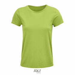 SOL'S Női CRUSADER organikus pamutból készült rövid ujjú póló , SOL'S SO03581, Apple Green-S (so03581ag-s)
