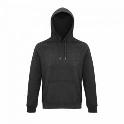 SOL'S Uniszex organikus kapucnis pulóver, SOL'S SO03568, Charcoal Melange-XS (so03568chme-xs)