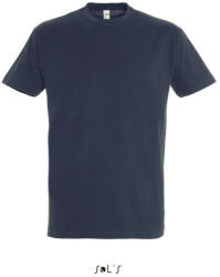 SOL'S Férfi IMPERIAL környakas rövid ujjú pamut póló, SOL'S SO11500, Navy-L (so11500nv-l)
