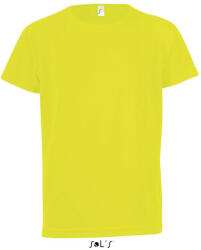 SOL'S Gyerek SPORTY raglán ujjú kereknyakú sportpóló, SOL'S SO01166, Neon Yellow-12A (so01166ney-12a)