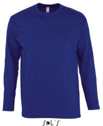 SOL'S Férfi MONARCH hosszú ujjú pamut póló, SOL'S SO11420, Ultramarine-2XL (so11420um-2xl)