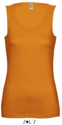 SOL'S Női JANE ujjatlan pamut póló-trikó, SOL'S SO11475, Orange-S (so11475or-s)
