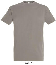 SOL'S Férfi IMPERIAL környakas rövid ujjú pamut póló, SOL'S SO11500, Light Grey-S (so11500lgr-s)