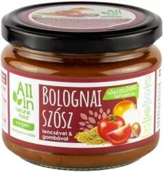 ALL IN natural food All In Vegán Sos bolognese cu linte si ciuperci (250g)